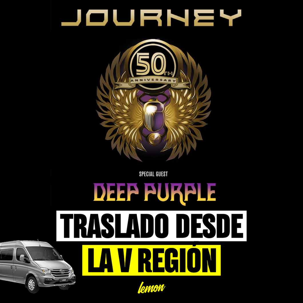 Traslado ida y vuelta para JOURNEY + DEEP PURPLE / 17 de septiembre